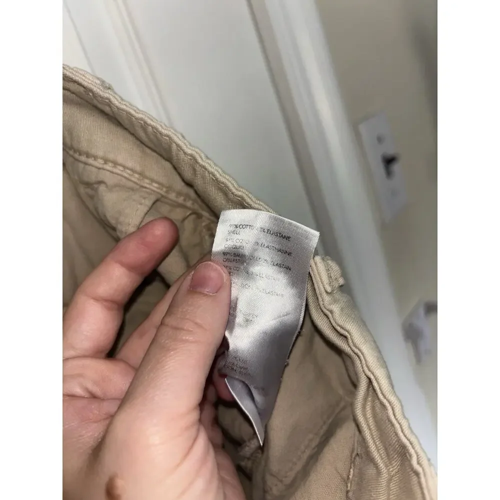 Free People Billie Chino Shorts Almond Milk 14 Pleated Pockets Boho High Waist